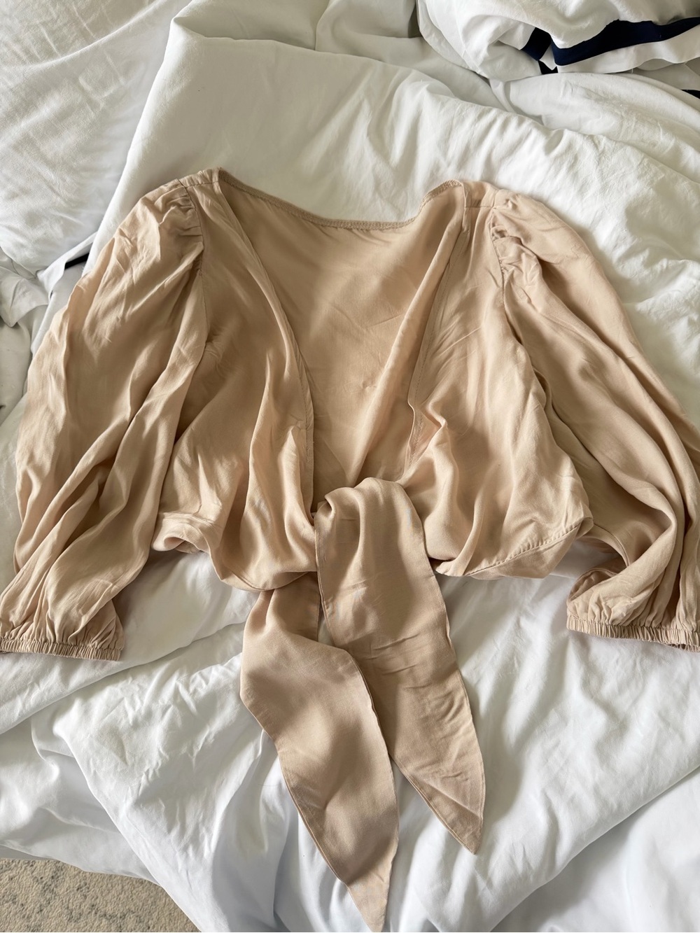 Revolve Long Sleeve Tie Top